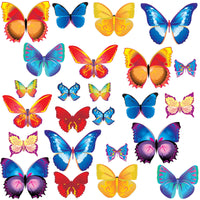 Butterflies Car Van Decal Sticker Set Butterfly Colourful Bright Camper