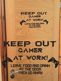 Keep Out Kids Bedroom Door Sign Gaming Gamer PlayStation Xbox Controller
