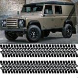 Tyre Tracks 4X4 Sticker - Land Rover Defender Off Road Motocross Bike Tire