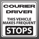 Delivery Driver Vehicle Makes Frequent Stops Vinyl Sticker Decal Car Vehicle