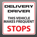 Delivery Driver Vehicle Makes Frequent Stops Vinyl Sticker Decal Car Vehicle
