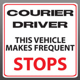 Delivery Driver Vehicle Makes Frequent Stops Vinyl Sticker Decal Car Vehicle