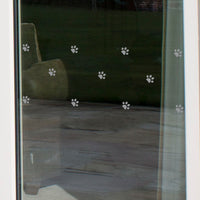 Frosted / Etched Glass Effect Paw Prints Dog Window Stickers Decal Safety