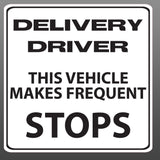 Delivery Driver Vehicle Makes Frequent Stops Vinyl Sticker Decal Car Vehicle