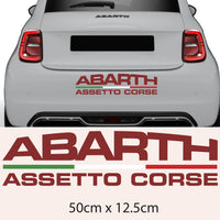 Fiat 500 Abarth Scorpion Car Bonnet Side Stripes Stickers decal graphic