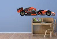 Personalised F1 Racing Car Bedroom Wall Sticker - Decal Race Graphic with Name