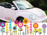 Bright Flowers Car Van Bike Stickers Decal Graphics