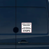 Delivery Driver Vehicle Makes Frequent Stops Vinyl Sticker Decal Car Vehicle