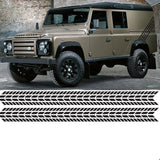 Tyre Tracks 4X4 Sticker - Land Rover Defender Off Road Motocross Bike Tire