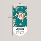Thank You Stickers Floral Label Small Business Parcel Envelope Gift Vinyl Sticky