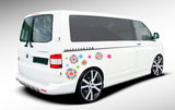 Motorhome Transporter Camper Van Flower Graphics Decals Stickers Festival Bright