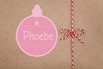 Personalised 25 Christmas Gift Tags Present Stickers Labels Blush Pink Sticky