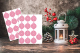 25 Christmas DIY Advent Calendar Number Blush Pink Bauble Stickers Labels Sticky