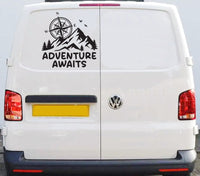 Adventure Compass Decal Sticker Graphic for Motorhome Camper Campervan