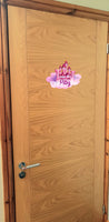 Personalised Custom Princess Castle Name Door Sticker Wall Decal Girls Bedroom