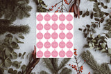 Personalised 25 Christmas Gift Tags Present Stickers Labels Blush Pink Sticky