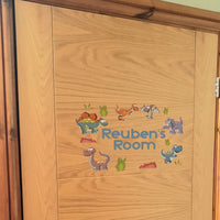 Childrens Kids Bedroom Dinosaur Wall Art Stickers Custom Personalise Name Decal