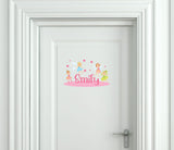 Personalised Custom Fairy Name Door Sticker Wall Decal Boy Bedroom Fairies