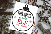 Window Sticker Elf Surveillance Door Christmas Present Santa Decal Glass Xmas