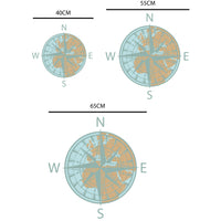 World Map Compass Decal Sticker Graphic for Motorhome Camper Campervan