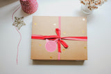 25 Christmas DIY Advent Calendar Number Blush Pink Bauble Stickers Labels Sticky