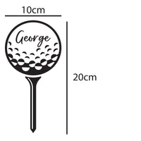 Custom Personalised Golf Ball Sticker Decal Label Car Window Clubs Colours Name