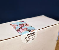 Thank You Stickers Floral Label Small Business Parcel Envelope Gift Vinyl Sticky
