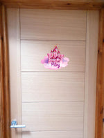 Personalised Custom Princess Castle Name Door Sticker Wall Decal Girls Bedroom