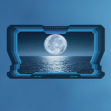 Spaceship Space Window 3D Wall Mural Wallpaper Wall Stickers Galaxy Stars Planets