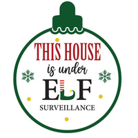 Window Sticker Elf Surveillance Door Christmas Present Santa Decal Glass Xmas