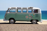 Motorhome Transporter Camper Van Flower Graphics Decals Stickers Festival Bright