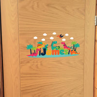 Childrens Kids Bedroom Dinosaur Wall Art Stickers Custom Personlise Name Decal