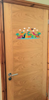 Personalised Custom Dinosaur Name Door Sticker Wall Decal Boy Bedroom