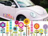 Bright Flowers Car Van Bike Stickers Decal Graphics