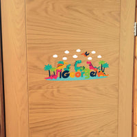 Personalised Custom Dinosaur Name Door Sticker Wall Decal Boy Bedroom