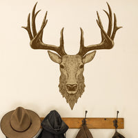 Country Range Stag Head Wall Decal Sticker Porch Hallway Entrance Deer