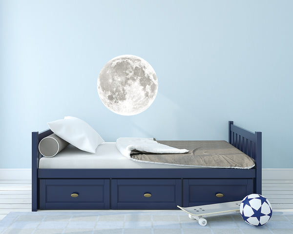 Full Moon Wall Sticker - Astronomy / Space Themed Wall Decal for Child's Bedroom
