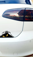 Evil Eyes Peeking Monster Sticker - Car Bumper Funny Joke Novelty Vinyl Decal Gift Xmas