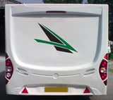 Motorhome Transporter Camper Van Compass Graphics Decals Stickers Back Rear