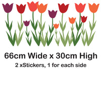 Girly Tulip Flower Stickers Decals Graphics For Car Van Bike