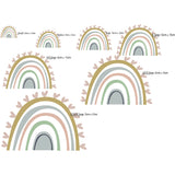 Childrens Kids Bedroom Pretty Boho Rainbow Wall Sticker Decal Pastel Mural Girl