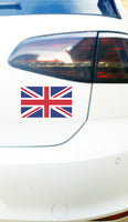 4x GB Union Jack Flag Car Van Stickers Great Britain British Red Blue White