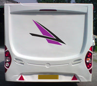 Motorhome Transporter Camper Van Compass Graphics Decals Stickers Back Rear