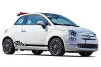 Chequered Side Stripes Stickers Decals Graphics Mini Focus Fiat 500 Checkered