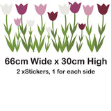 Girly Tulip Flower Stickers Decals Graphics For Car Van Bike