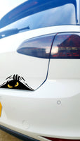 Evil Eyes Peeking Monster Sticker - Car Bumper Funny Joke Novelty Vinyl Decal Gift Xmas