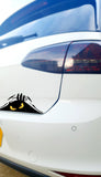 Evil Eyes Peeking Monster Sticker - Car Bumper Funny Joke Novelty Vinyl Decal Gift Xmas
