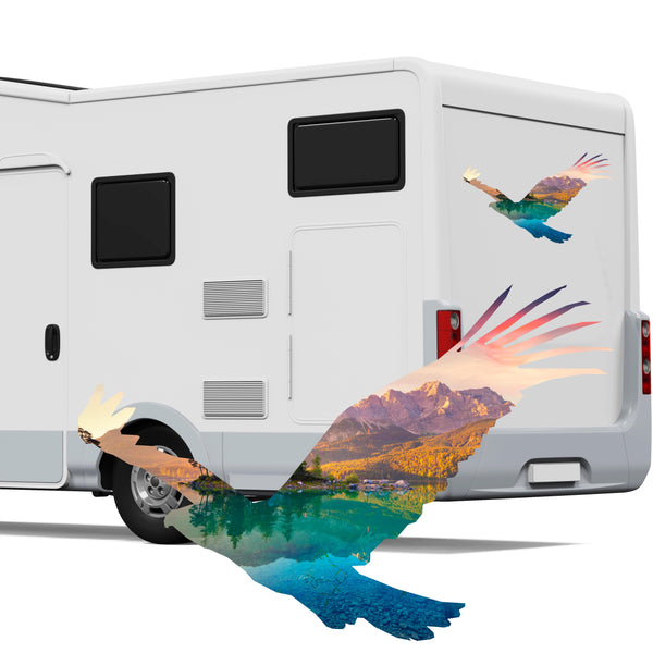 Eagle Motorhome Vinyl Graphic - Camper Car Caravan Horsebox Stickers Decals