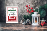 This House Is Under Elf Surveillance Personalised Family Sign Children Kids Christmas Festive