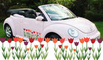 Girly Tulip Flower Stickers Decals Graphics For Car Van Bike
